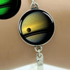 Silver Plated Galaxy Pendant Astronomy Jewelry Space Necklace Science Jewelry Planet JewelrySaturn Bracelet Art Picture